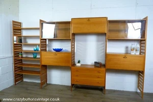 Staples 4 Bay Teak Ladderax Shelving Workspace - Picture 1 of 14