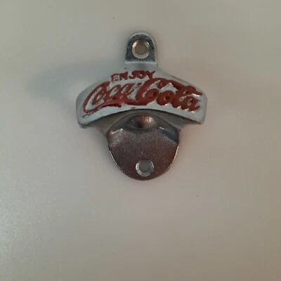 Coca Cola Coke Wall Mount Crown Stationary Bottle Opener Cast Iron ~ New - Image 1 of 4