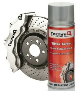 TechniQ BRAKE CALIPER PAINT SILVER ARROW GLOSS Heat 260°C Resistant Spray 400ml