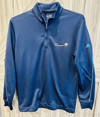 2012 Adidas Climalite Golf BMW Championship Pullover Mens S 1/4 Zip Jacket Blue - Image 1 of 4