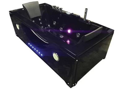 Whirlpool bathtub hydrotherapy black hot tub double pump with 24 jets HYPNOTIC - Image 1 of 4