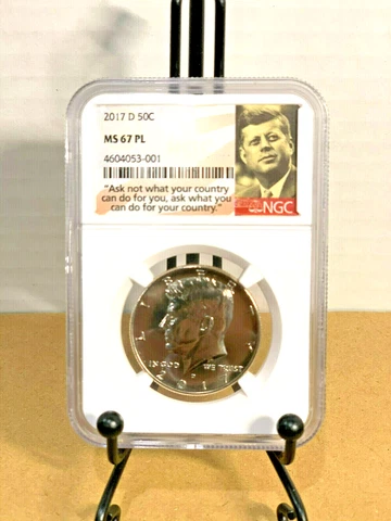 2017-D Kennedy Half Dollar NGC MS67PL Mint State 67 Proof Like #4604053-001 Cover
