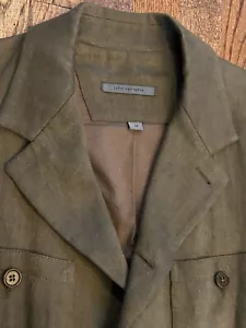 John Varvatos Men's 100% Linen Blazer Sz 48EU, S/M US Jacket Coat Brown, Pockets - Picture 1 of 14