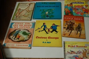 Lot of Children's Books Danny and the Dinosuar, Curious George, Rin tin tin, etc - Bild 1 von 6