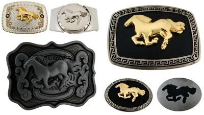 Lote de 6 hebillas de cinturón liquidación al por mayor Western Running Horse zapatos cabeza nuevos Foto 1 de 4
