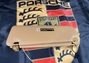 PORSCHE CAYENNE SUN VISOR RIGHT PASSENGER SIDE OEM BEIGE - Picture 1 of 6