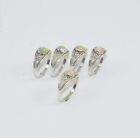 Wholesale5PC925 Solid Sterling Silver NATURAL ETHIOPIAN OPAL RING Lot O E532