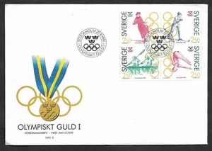 SKV) 1991 SWEDEN, OLYMPIC GAMES MUNICH 75, FIRST DAY COVER, XF - Picture 1 of 1
