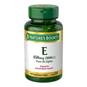 Vitamin E 1000 IU Softgels Supports Antioxidant Health & Immune System 1 Pack... - Picture 1 of 7