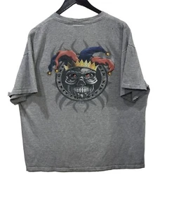 Vintage 90’s Exit 26 Twenty Six Skull Robot Joker Skateboard Shirt - Size XL - Picture 1 of 9