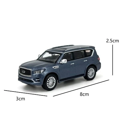 Modelo de coche de juguete INFINITI QX80 2020 escala 1:64 azul diecast colección niños Foto 1 de 4