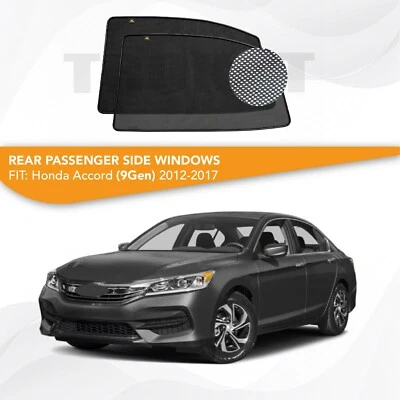 Car Sunshades Compatible with Honda Accord 2012-2017 Rear Passenger Windows - Imagem 1 de 4