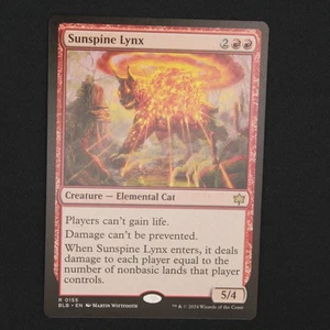 Sunspine Lynx Magic The Gathering Bloomburrow raro 155 casi nuevo - Imagen 1 de 6