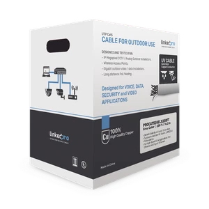 Linkedpro PRO-CAT5E-GELX-250FT Cable Cat5e UTP 24 AWG Outdoor Coil Gel 250ft - Picture 1 of 1