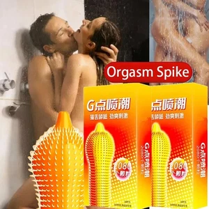 Natural Latex Spike Condoms Enhance Extension Stimulate Adult Supplies 10pcs/box - Picture 1 of 18