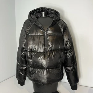 ASOS Design Puffer Coat High Collar/Hood 1/2 Zip Women’s L Jacket - Bild 1 von 13