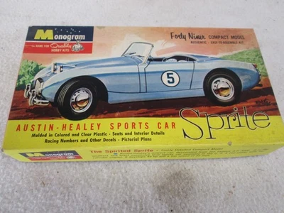 Vintage 1960 Monogram Austin Healey Sprite model kit parts junkyard lot P-406 - Image 1 of 4