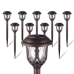 10 Pack Solar Lights Outdoor Decorative Garden Yard Lights for Pathway Walkwa... - Picture 1 of 9