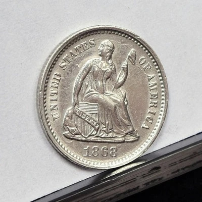 1868-S Seated Half Dime - UNC Details, Die Cracks O&R (#61133-L) - Image 1 of 4