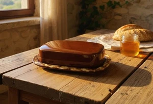 Vintage McCoy 7013 Butter Dish – Brown Drip Glaze – Cozy Rustic Kitchen Decor - Picture 1 of 6