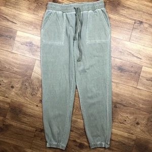Thread & Supply Women Sz L Green Jogger Pants *Hole *Read - Picture 1 of 11