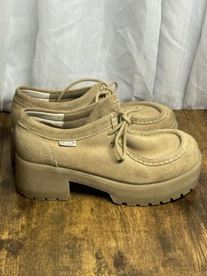 VTG 90s Y2K Mudd Leslie Suede Leather Chunky Platform Shoes Women’s Sz 7.5 Pumps - Image 1 of 4