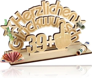 Lustiges zum 40. Geburtstag Geld-Geschenk Holz,Ausgefallenes Geldgeschenke 40. G - Bild 1 von 7