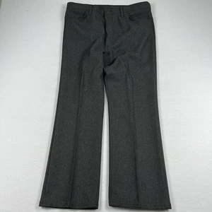 Vintage Wrangler Polyester Hose High Rise Straight Größe 38 x 30 grau 82HK - Bild 1 von 13