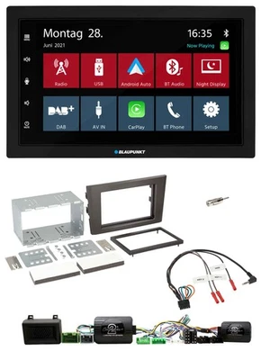 Blaupunkt Lenkrad Bluetooth DAB 2DIN USB Autoradio für Volvo XC 90 2004-2014 sch - Bild 1 von 4