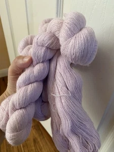 Fancy 4 Skein Yarn Pink Wool Cotton Rainbow Sequins 200g Total #320 - Picture 1 of 4
