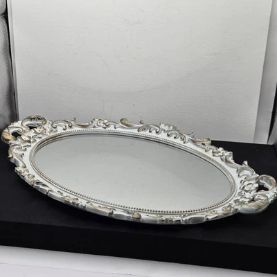 VTG Schones Geschaft Decorative  Hang Mirror Tray Makeup Jewelry Perfume 14"×10" - Image 1 of 4