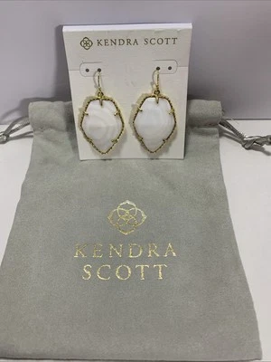 Pendientes colgantes Kendra Scott blancos MOP Corley Foto 1 de 3