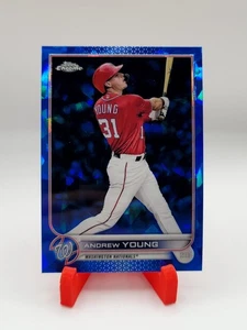 2022 Topps Chrome SAPPHIRE Andrew Young #404 Washington Nationals - Picture 1 of 2