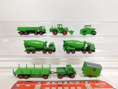 7x wiking H0 1:87 Model Wimo Structure Cement Mixer MB Loader etc Mint #DX182-0 - Image 1 of 4