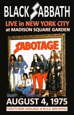 Black Sabbath 1975 MSG NYC Concert Poster 11 X 17 Framed