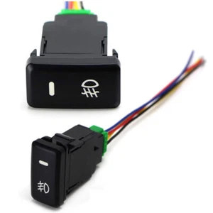 1Pcs 4-Pole 12V Fog Lamp Push Button Switch w/ LED Background For Toyota - Picture 1 of 6