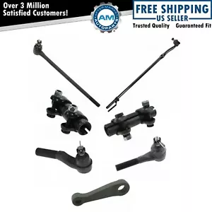 Front Pitman Arm Tie Rods & Adjusting Sleeves Steering Kit for Ford Pickup Truck - Picture 1 of 8