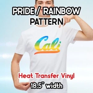 Pride / Rainbow Patterned HTV 18.5" ROLL **FREE SHIPPING** - Picture 1 of 42