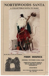 1992 Fibert Mosiacs Northwood Santa 21" tall 1st Series sewing pattern uncut Vtg - Picture 1 of 3
