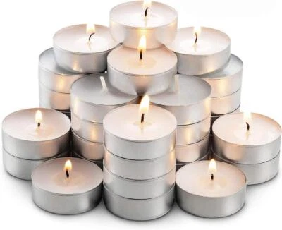 Velas de luz de té velas de té sin perfume velas de té 4 horas decoración del hogar Foto 1 de 4