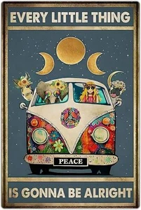 Bestylez Vintage Hippie Poster Decorative Art Print Poster 17 x 12 - Picture 1 of 1