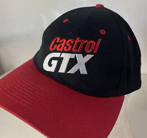 Castrol GTX Hat Cap Spellout Drive Hard Automotive Oil Snapback Logo - Picture 1 of 5