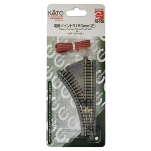 Kato 20-240 Electric Turnout 150mm (6'')-45 degree Left EP150-45L N Gauge Japan - Image 1 of 1