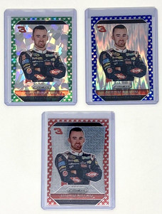 Lot (3) 2016 Austin Dillon No. 3 Panini Prizm NASCAR Green Blue & Red Parallel