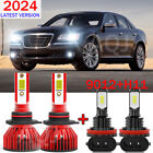 For 2011-2014 Chrysler 300 Led Headlight Hi/Lo+Fog light Combo Bulbs 4pcs white