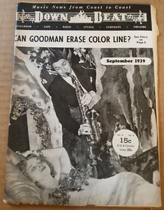 Down Beat Magazine September 1939, Benny Goodman, Billie Holiday NUDITY, 10 CUTS - Picture 1 of 8