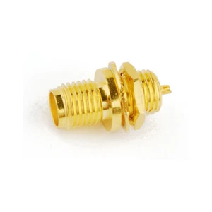 10pcs SMA panel mount Female Jack connector bulkhead with solder cup straight - Picture 1 of 4
