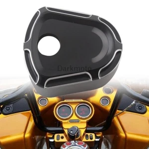 Edge Cut Ignition Switch Cover Black Cap For Harley Touring Road Street Glide - Picture 1 of 12