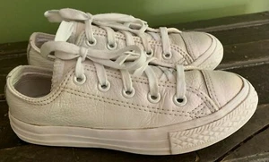 CONVERSE All Star Iridescent Leather Lace Up Shoes Sneakers 358009C SZ 13 Girls - Picture 1 of 8