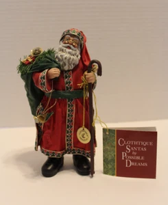 Vintage Clothtique "Nicholas" Babbo Natale con sacco di Possible Dreams 1995 ornamento 7" - Foto 1 di 12